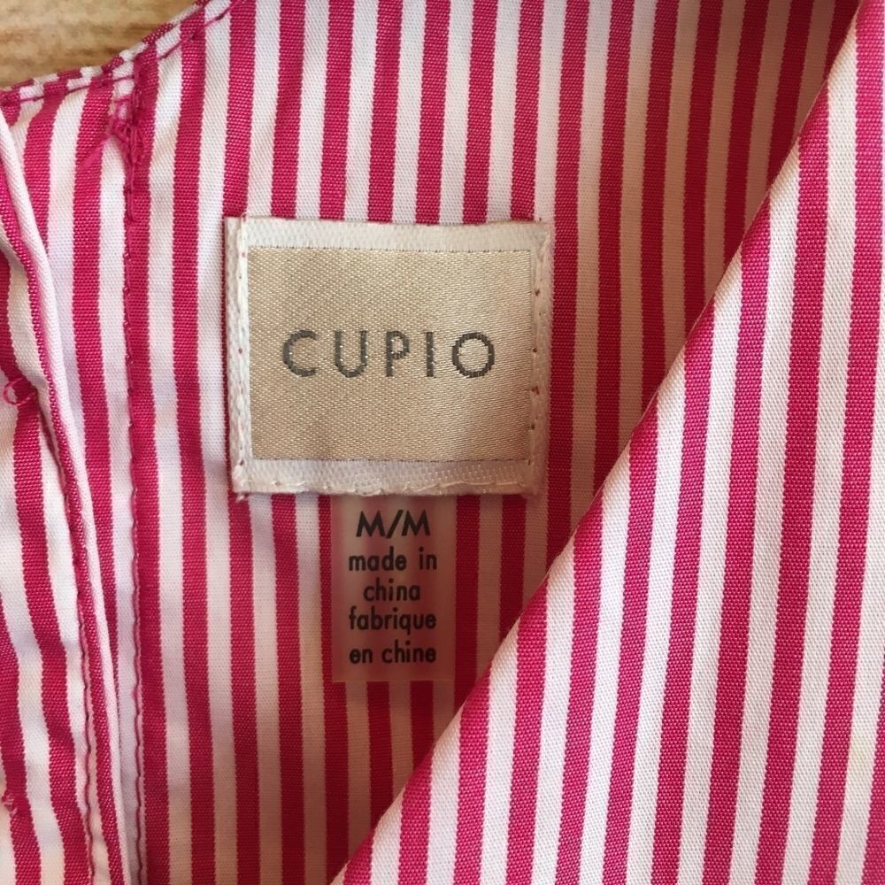 NEW WITHOUT TAGS CUPIO PINK AND WHITE STRIPED TOP - Picture 4 of 6
